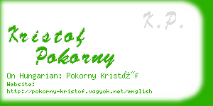 kristof pokorny business card